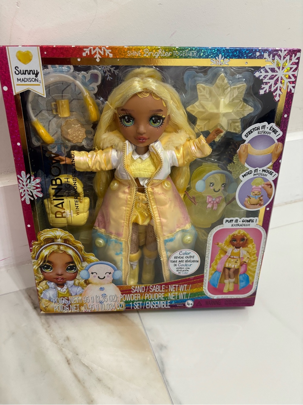 New In Box Rainbow High Doll Sunny Madison Winter Wonderland